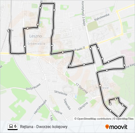 6 bus Line Map