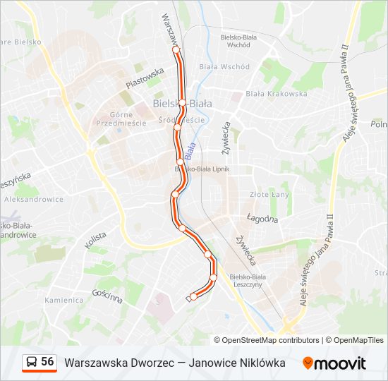 56 bus Line Map