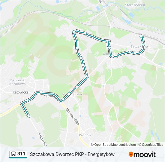 311 bus Line Map