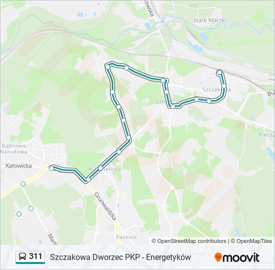 311 bus Line Map