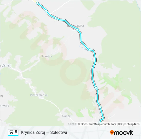 Автобус 5: карта маршрута