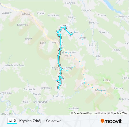 5 bus Line Map