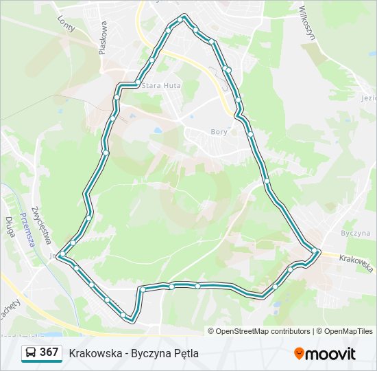 367 bus Line Map