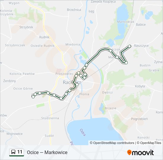 11 bus Line Map