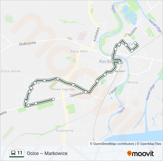 11 bus Line Map