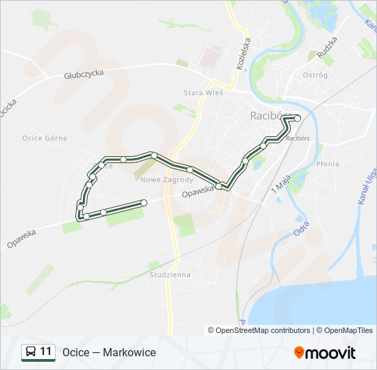 11 bus Line Map