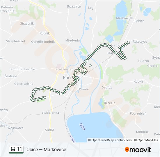 11 bus Line Map