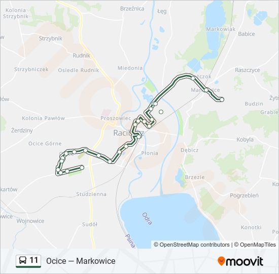 11 bus Line Map