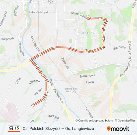 15 bus Line Map