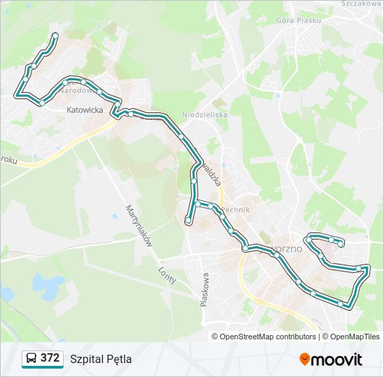 372 bus Line Map