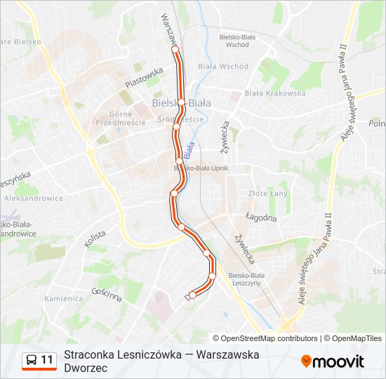 11 bus Line Map