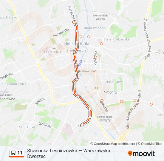 11 bus Line Map