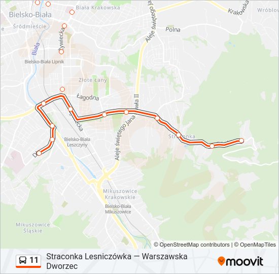 11 bus Line Map