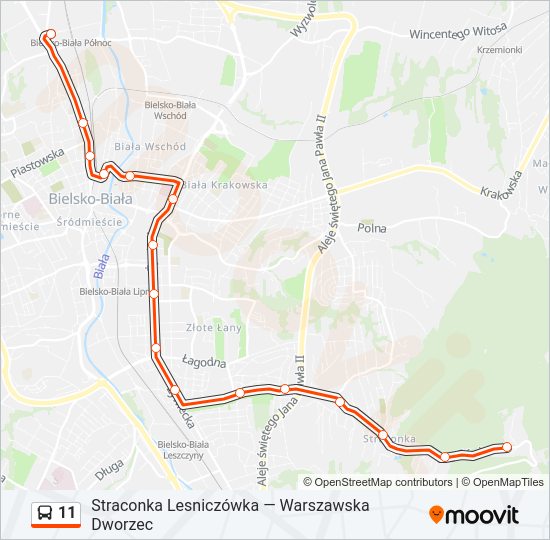 11 bus Line Map