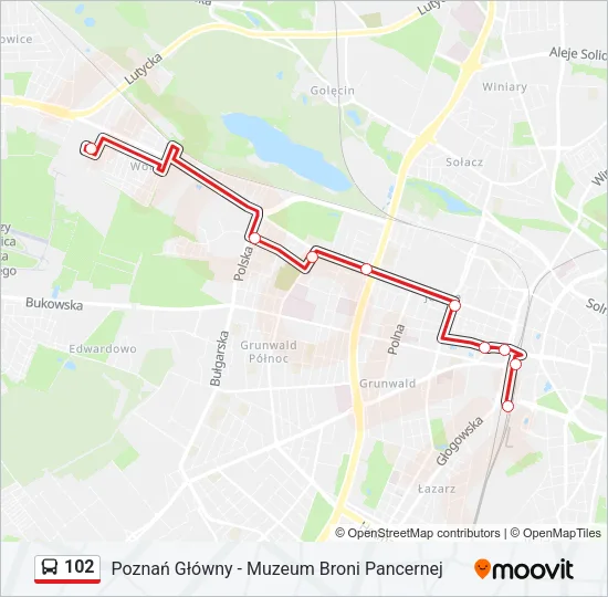 102 Bus Line Map