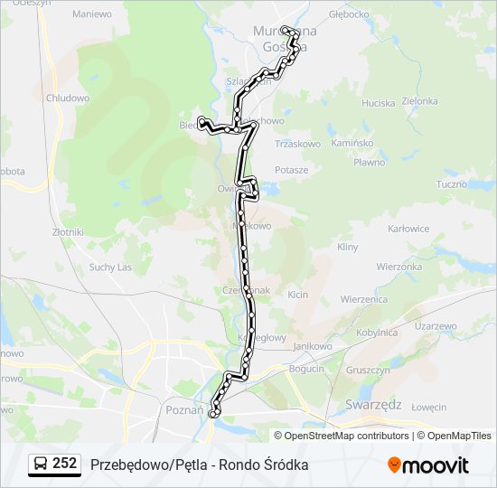 252 bus Line Map