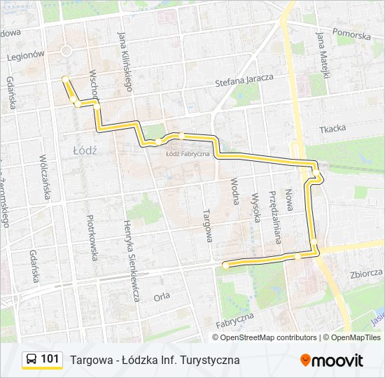 101 bus Line Map