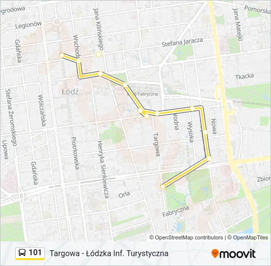 Автобус 101: карта маршрута