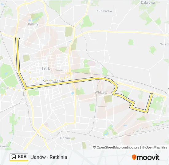 Автобус 80B: карта маршрута
