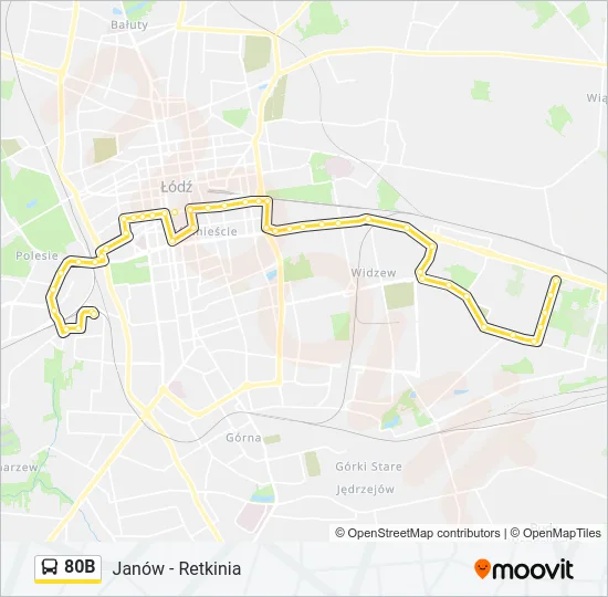 Автобус 80B: карта маршрута