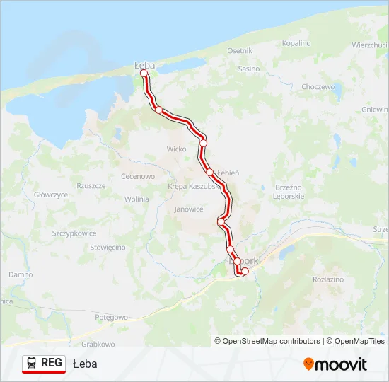 REG Train Line Map
