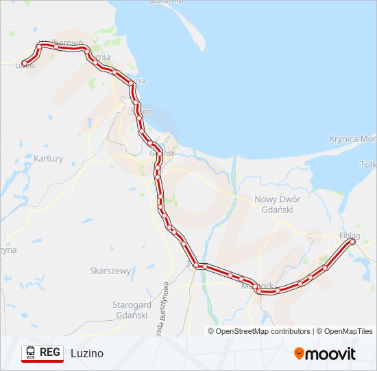 REG train Line Map