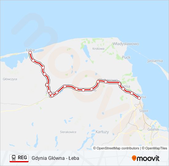 REG train Line Map