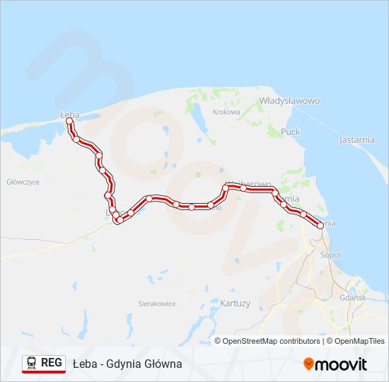 REG train Line Map