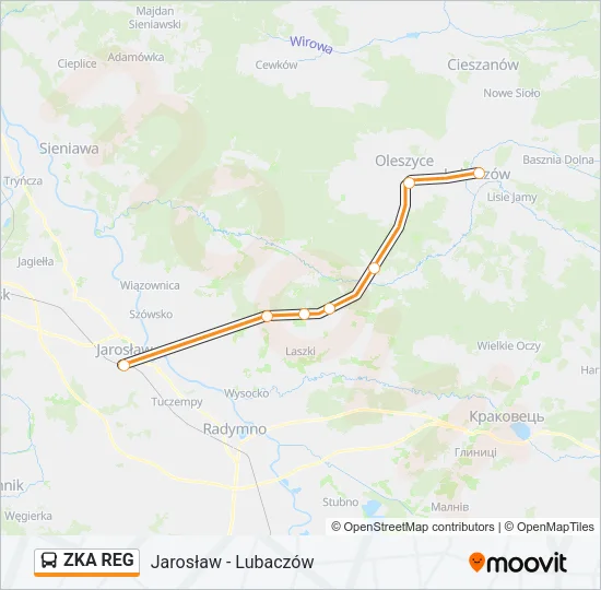 Автобус ZKA REG: карта маршрута