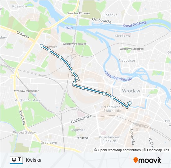 T light rail Line Map