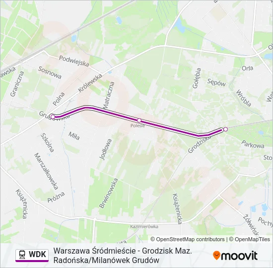 Поезд WDK: карта маршрута