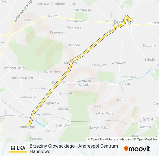 LKA Bus Line Map