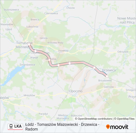 Поезд LKA: карта маршрута