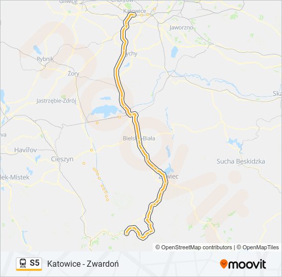 S5 train Line Map