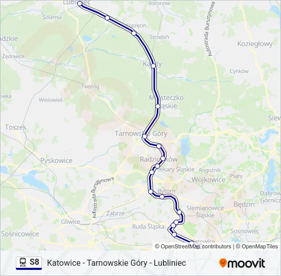 S8 Train Line Map