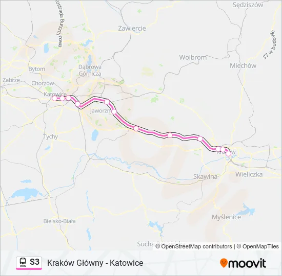 S3 Train Line Map