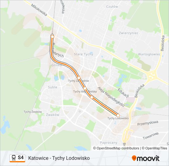 S4 train Line Map