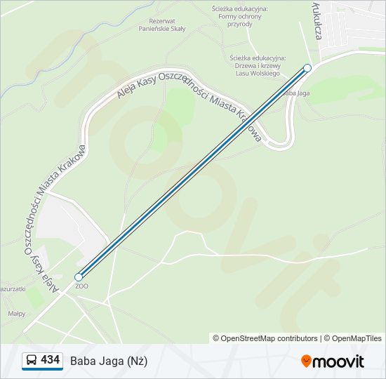 434 Bus Line Map