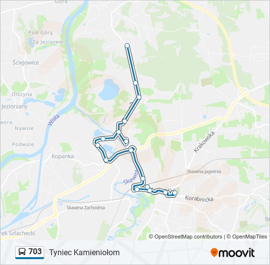 703 bus Line Map