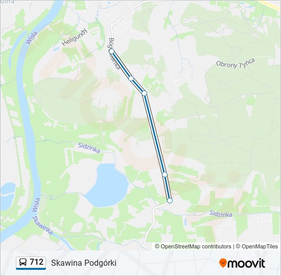 712 Bus Line Map