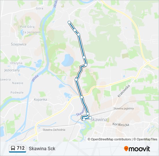 712 bus Line Map