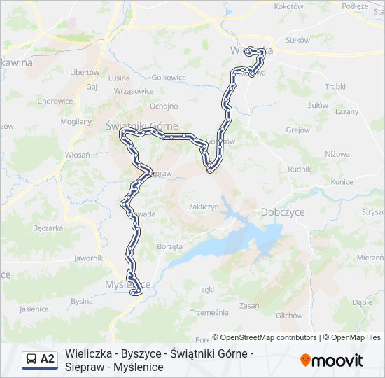 A2 bus Line Map