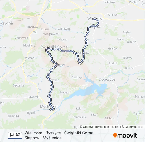 A2 Bus Line Map