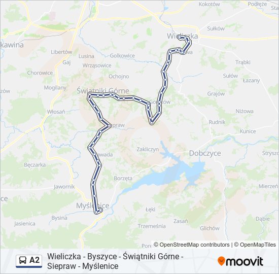 A2 Bus Line Map