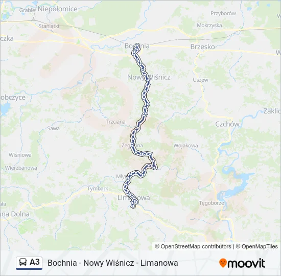 A3 Bus Line Map