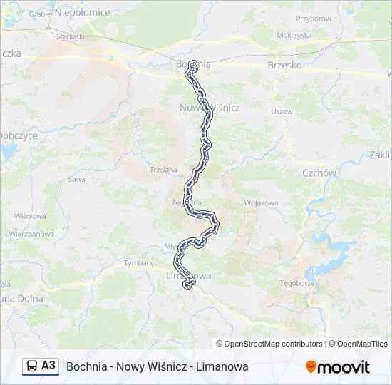 A3 Bus Line Map