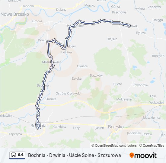 A4 Bus Line Map