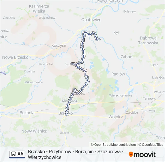 A5 Bus Line Map