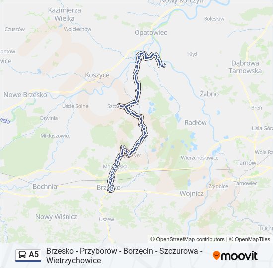 A5 bus Line Map