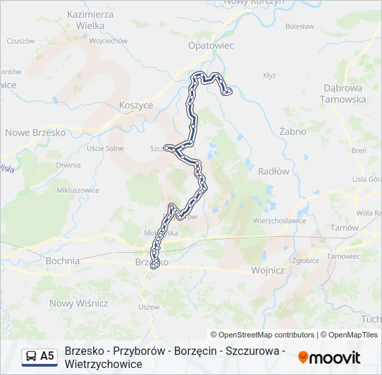 A5 Bus Line Map